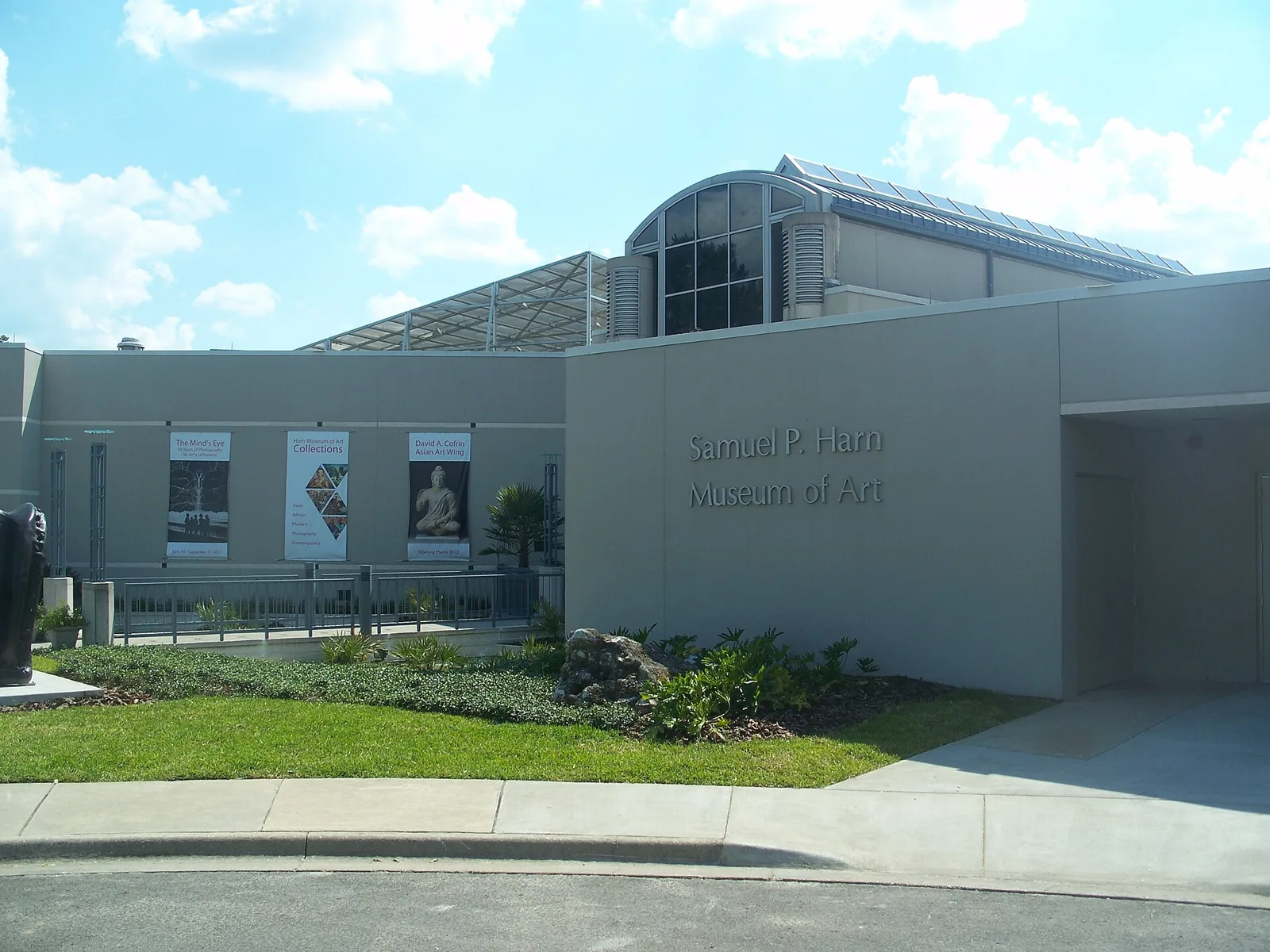 The entrance to the Samuel P. Harn Museum of Art on the University of Florida campus in Gainesville.