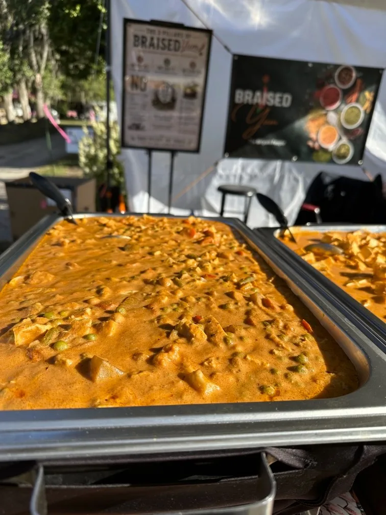 Navratan korma at the market stall