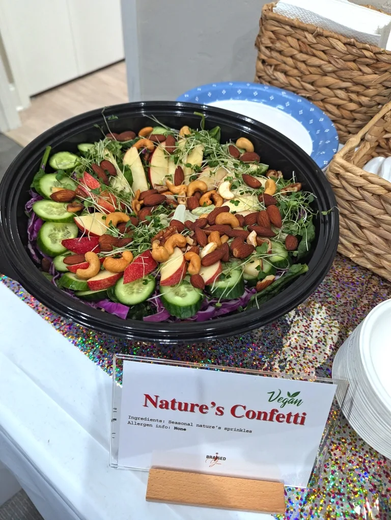 Nature's Confetti salad on a catering table