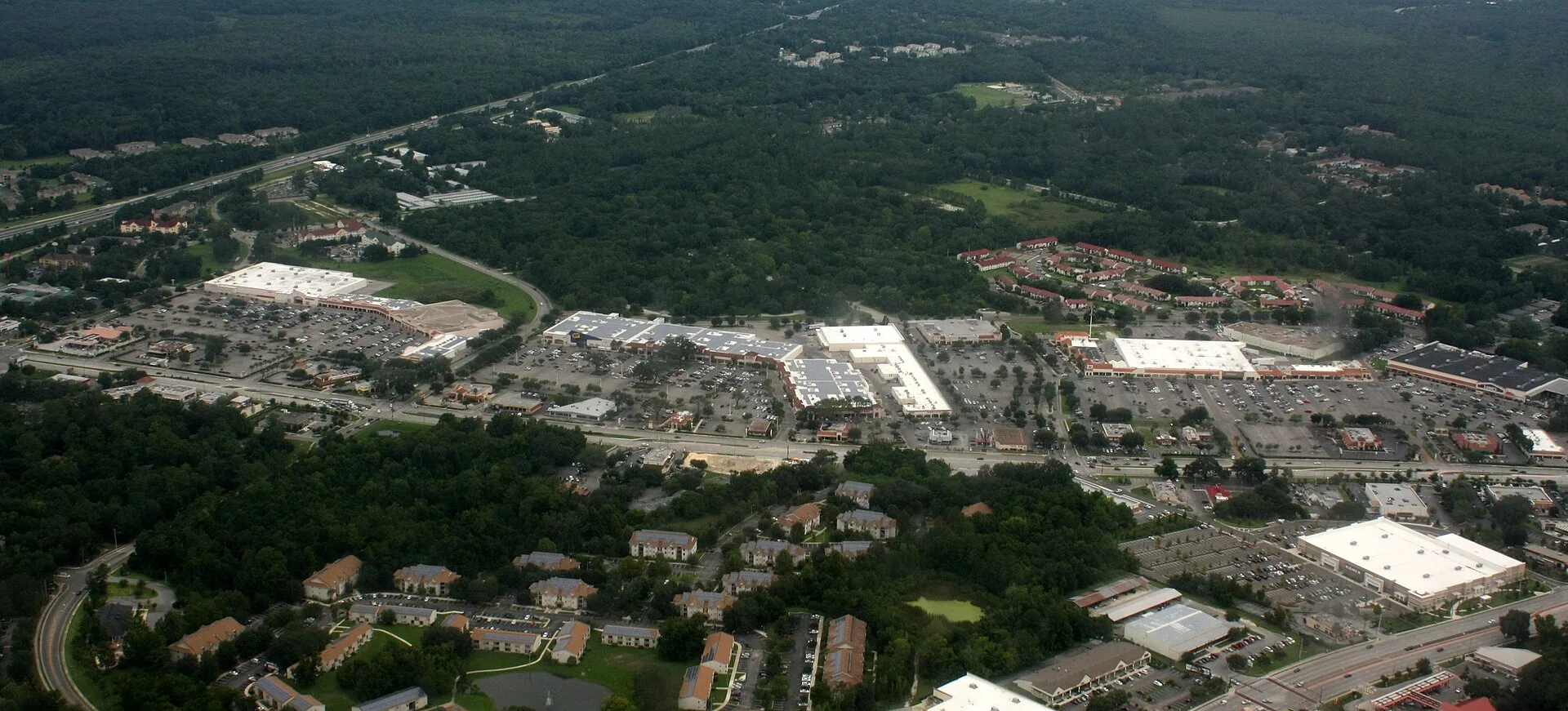 Butler Plaza and Archer Road in southwest Gainesville from the air