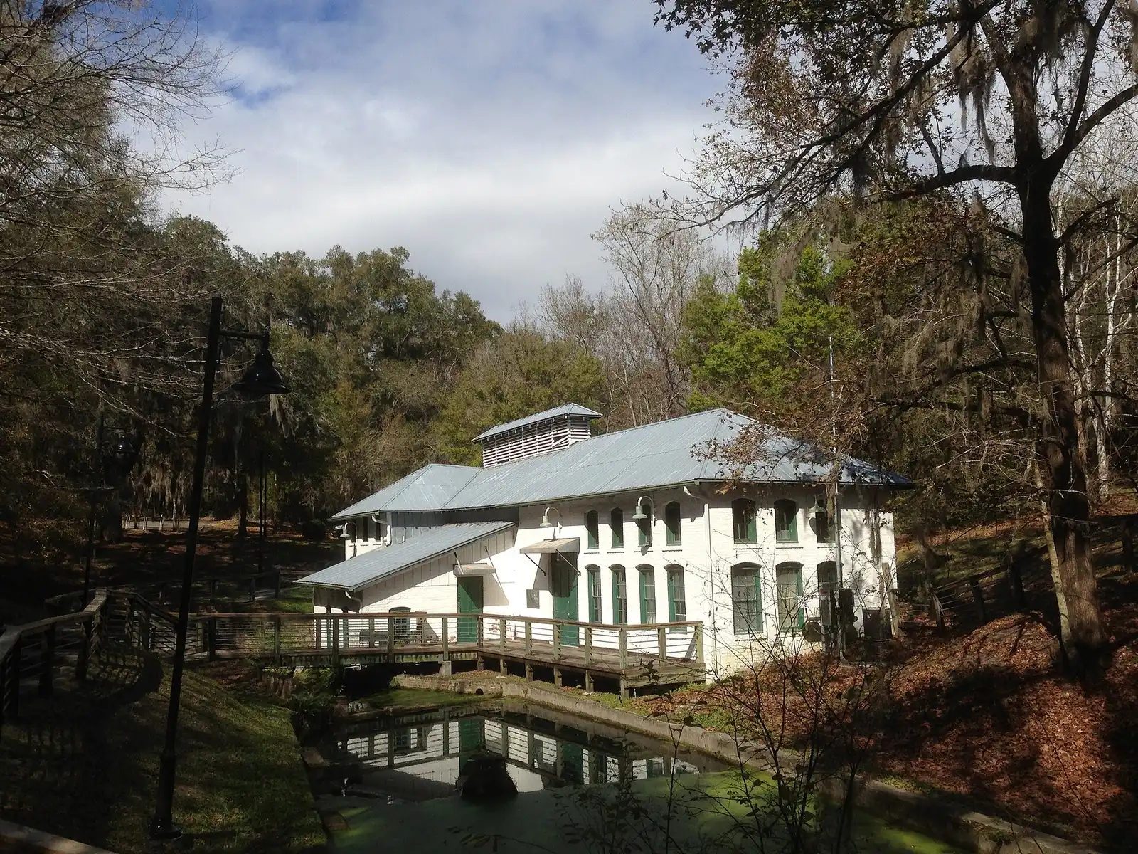 The historic waterworks at Boulware Springs Nature Park, the Gainesville trailhead of the Gainesville-Hawthorne State Trail.