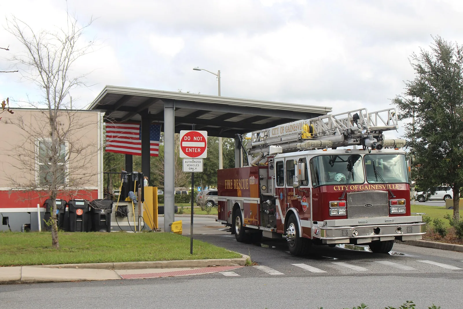 A Gainesville Fire Rescue ladder truck at Station 9. The new Station 3 is still under construction in northeast Gainesville.