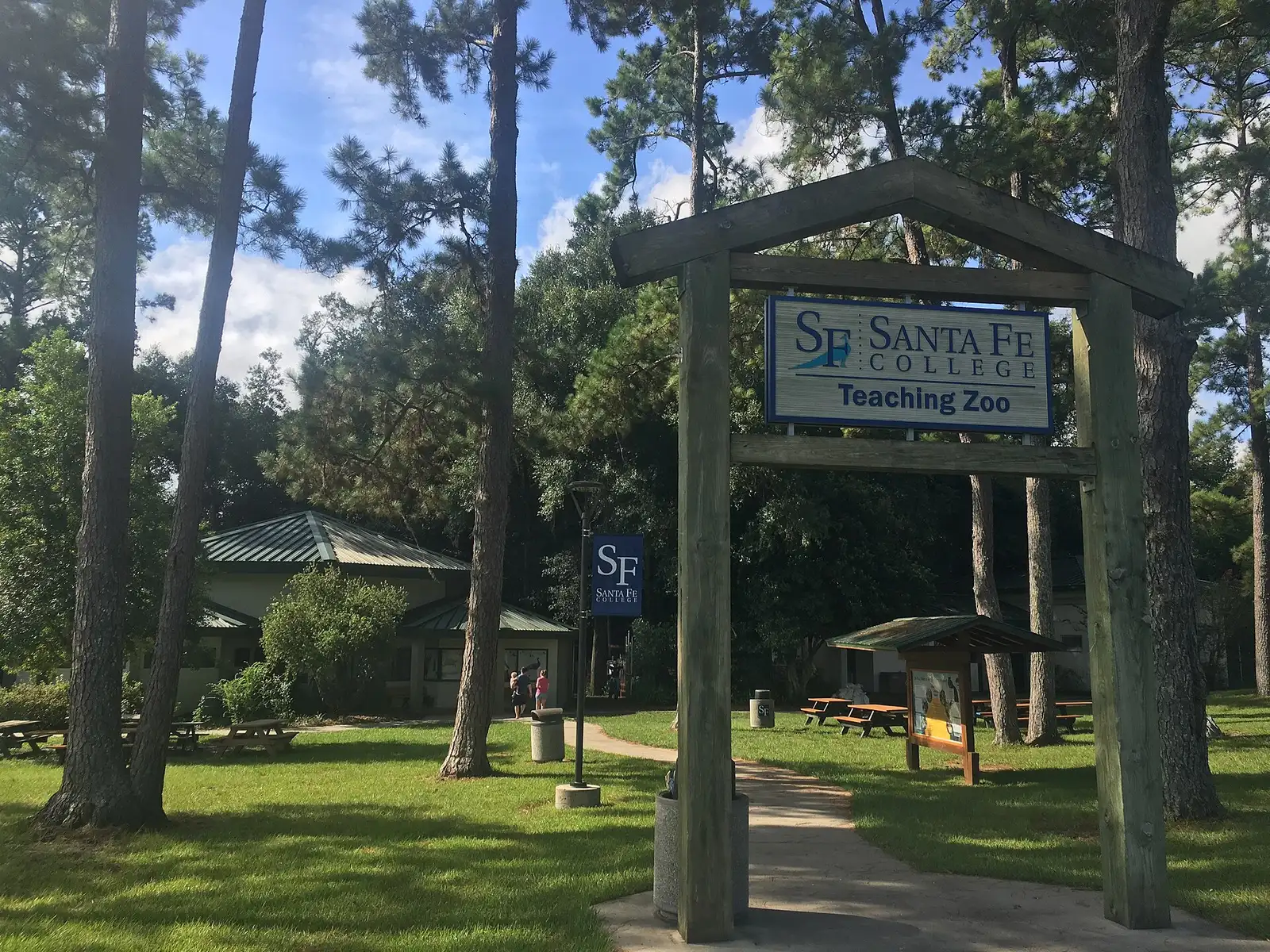 The entrance to the Santa Fe College Teaching Zoo in northwest Gainesville, home of Boo at the Zoo.