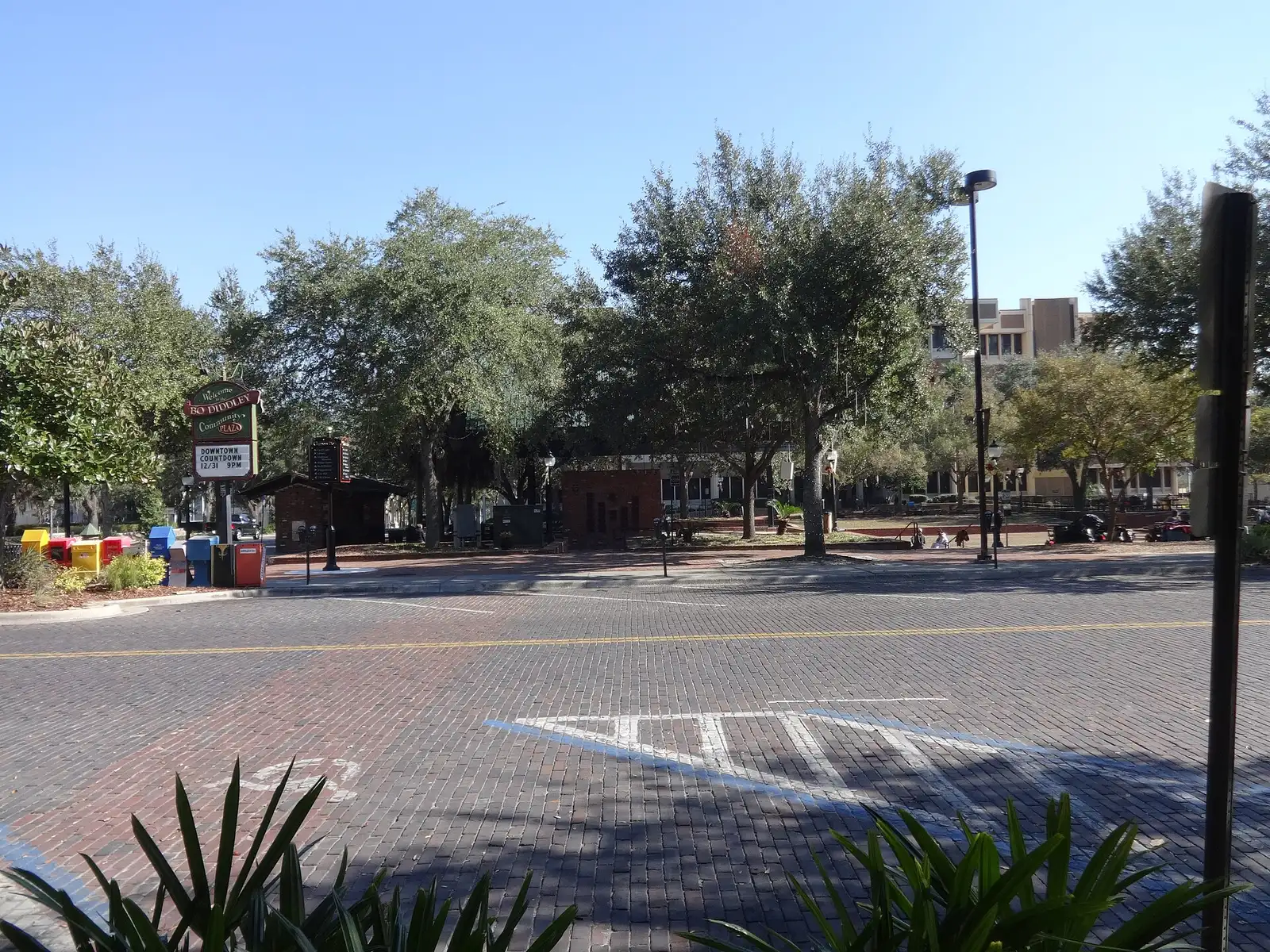 Bo Diddley Community Plaza, home of the Free Fridays concert series, on East University Avenue in downtown Gainesville.