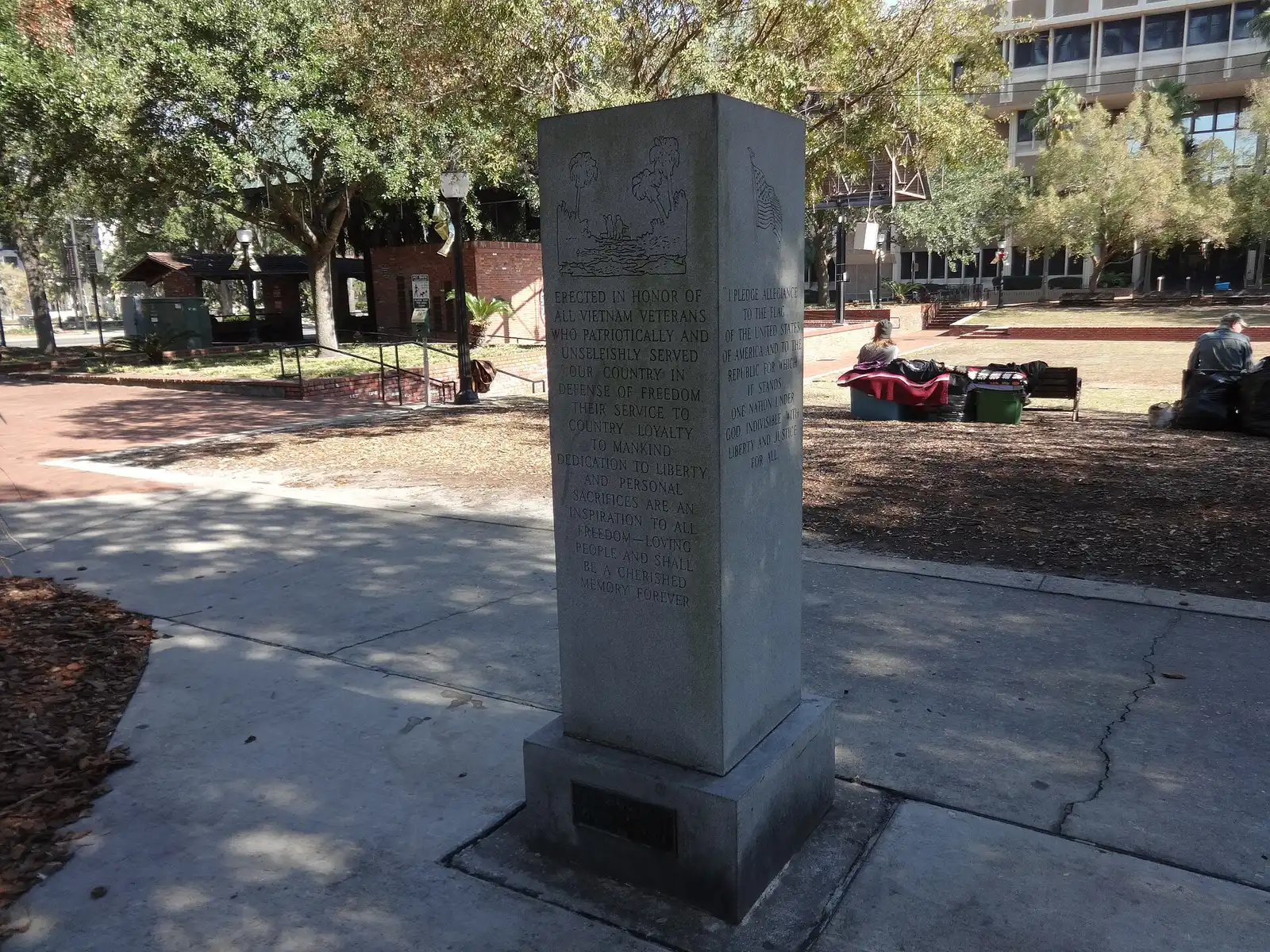 The Vietnam Veterans Memorial in Gainesville.