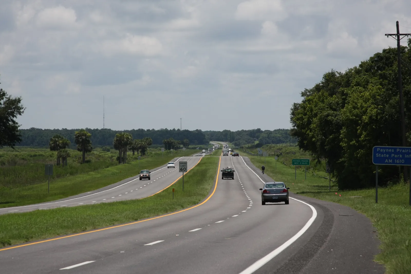 U.S. 441 crossing Paynes Prairie, about a mile south of the academy on SW 13th Street, which is U.S. 441